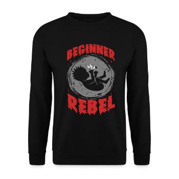 Punk For A Day Beginner Rebel - Unisex Sweatshirt - black - Front - Alina (178cm) & Michal (187cm)