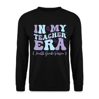 In My Teacher Era Fourth Grade - Unisex Sweatshirt - black - Front - Alina (178cm) & Michal (187cm)