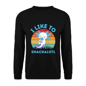 Kawaii Snackheld Bubble Tea - Unisex Sweatshirt - black - Front - Alina (178cm) & Michal (187cm)