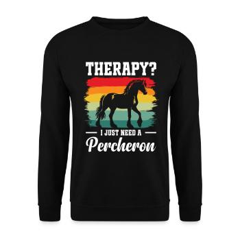  Percheron Outfit for Horse Owner Equestrian - Unisex Sweatshirt - black - Front - Alina (178cm) & Michal (187cm)