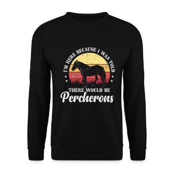 Pferdereiter, Reitreiter, Reiter - Unisex Pullover - Schwarz - Vorne - Alina (178cm) & Michal (187cm)