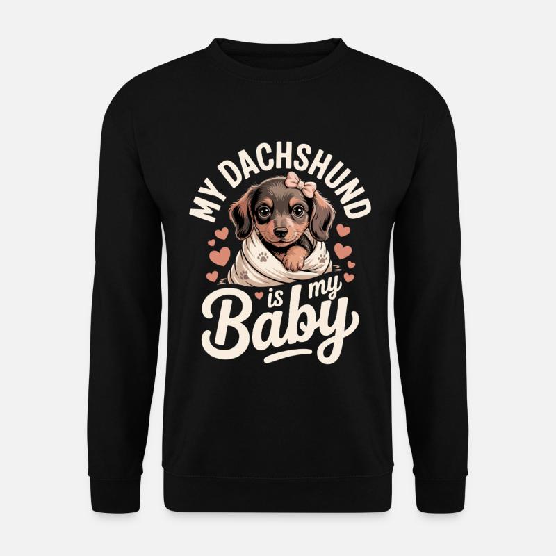 Bébé teckel - Sweat-shirt Unisexe - noir