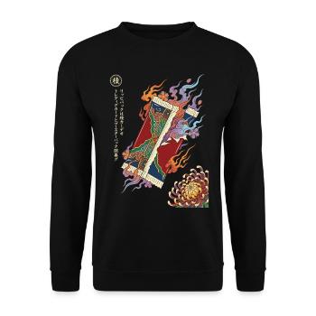 Ripping Booster Packs リッピパック Trading Card God Pack - Unisex Sweatshirt - black - Front - Alina (178cm) & Michal (187cm)