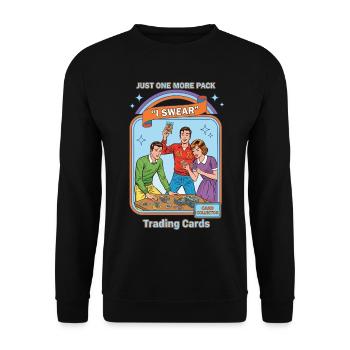 Nur noch ein Pack, ich schwöre, Sammelkarten-Karte - Unisex Pullover - Schwarz - Vorne - Alina (178cm) & Michal (187cm)