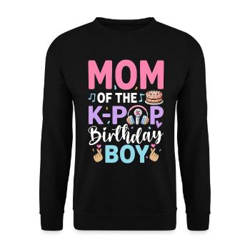 Mom of The K-Pop Birthday Boy - Unisex Sweatshirt - black - Front - Alina (178cm) & Michal (187cm)
