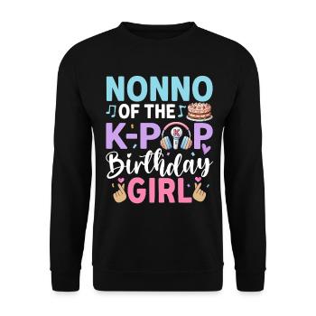 Nonno of The K-Pop Birthday Girl - Unisex Sweatshirt - black - Front - Alina (178cm) & Michal (187cm)