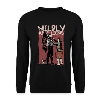 Punk For A Day Midly Rebellious - Unisex Pullover - Schwarz - Vorne - Alina (178cm) & Michal (187cm)