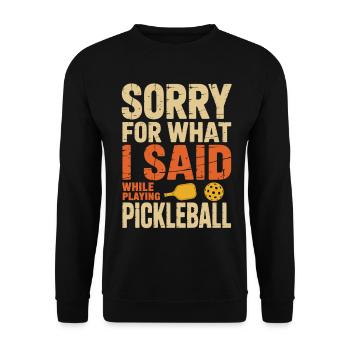 Pickleball T-Shirt für Spieler für  das Training  - Unisex Pullover - Schwarz - Vorne - Alina (178cm) & Michal (187cm)
