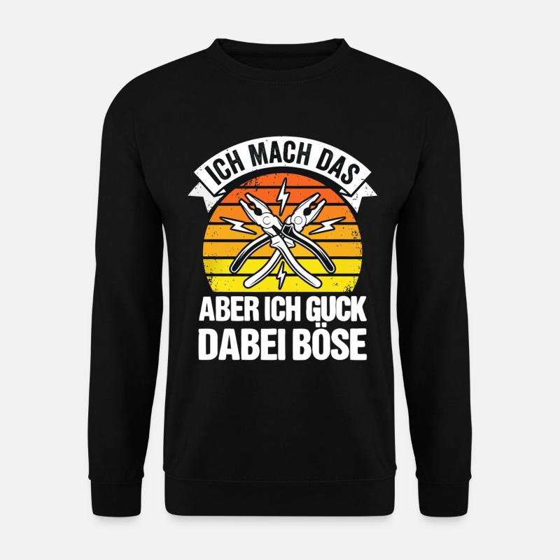 Handwerker Spruch Lustig Zange - Unisex Pullover - Schwarz