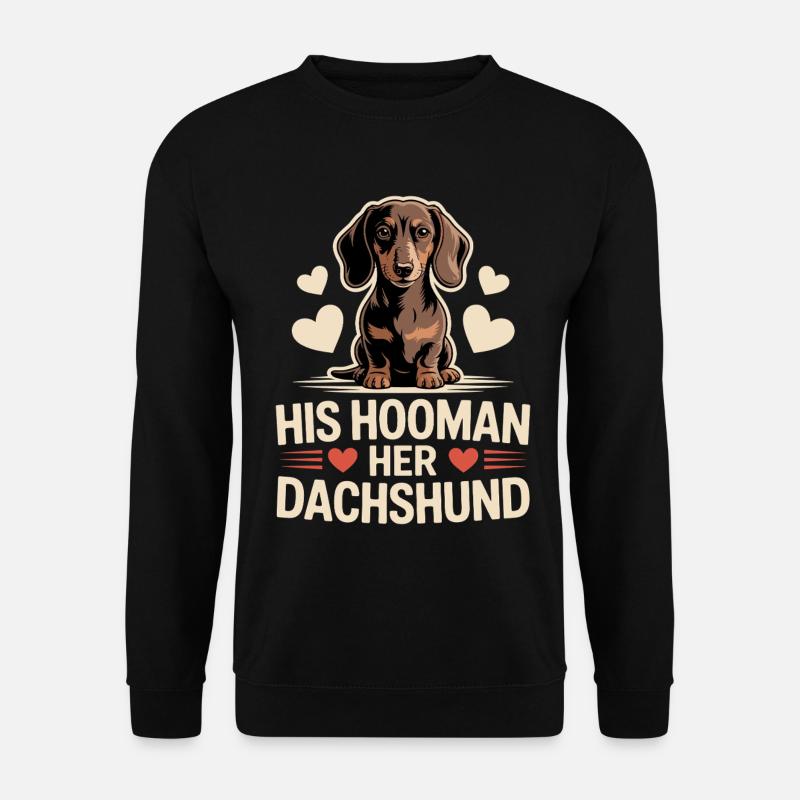 Dachshund Hooman - Unisex Sweatshirt - black