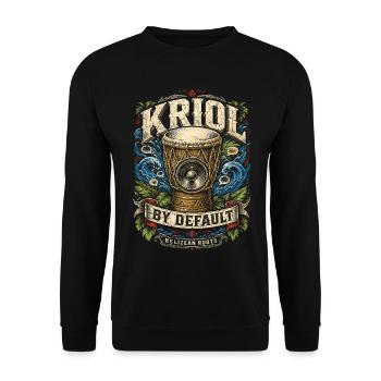 Belize Belizean Roots Kriol By Default - Unisex Sweatshirt - black - Front - Alina (178cm) & Michal (187cm)