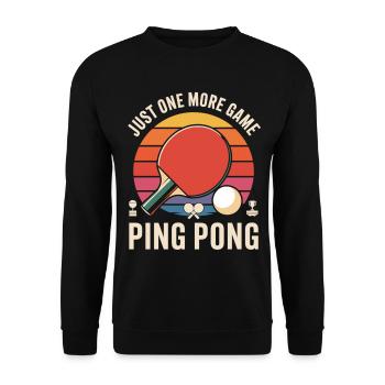 T-shirt de ping-pong Juste un match de plus - Sweat-shirt Unisexe - noir - Devant - Alina (178cm) & Michal (187cm)