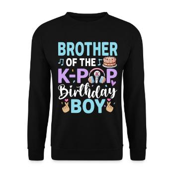 Brother of The K-Pop Birthday Boy - Unisex Sweatshirt - black - Front - Alina (178cm) & Michal (187cm)