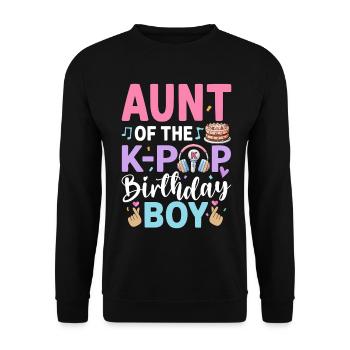 Aunt of The K-Pop Birthday Boy - Unisex Sweatshirt - black - Front - Alina (178cm) & Michal (187cm)