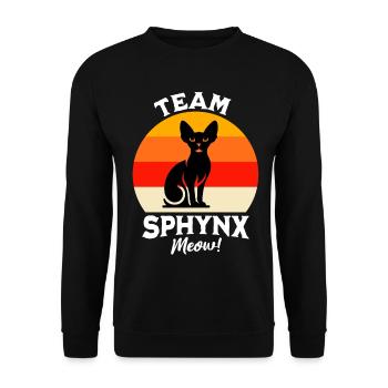Équipe Sphynx Cat - Sweat-shirt Unisexe - noir - Devant - Alina (178cm) & Michal (187cm)