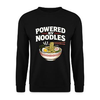 Conception d’anime de nouilles ramen japonaises - Sweat-shirt Unisexe - noir - Devant - Alina (178cm) & Michal (187cm)