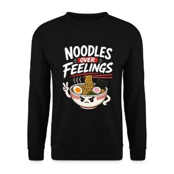Motif de soupe de nouilles japonais d’anime - Sweat-shirt Unisexe - noir - Devant - Alina (178cm) & Michal (187cm)