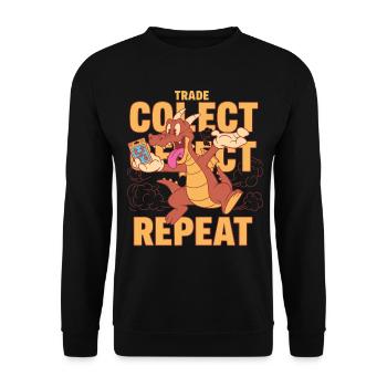 Trade Collect Repeat Trading Card Game - Unisex Sweatshirt - black - Front - Alina (178cm) & Michal (187cm)