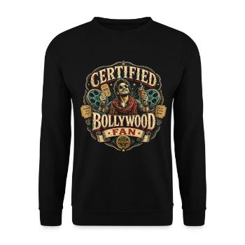 Certified Bollywood Fan - Unisex Sweatshirt - black - Front - Alina (178cm) & Michal (187cm)