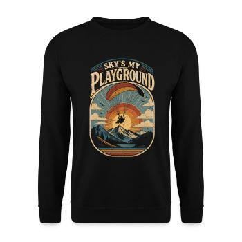 Paragliding Paraglider Gleiter - Unisex Pullover - Schwarz - Vorne - Alina (178cm) & Michal (187cm)