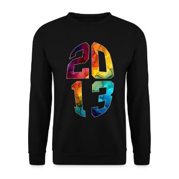 13 YEARS OLD 2013 13TH BIRTHDAY - Unisex Sweatshirt - black - Front - Alina (178cm) & Michal (187cm)