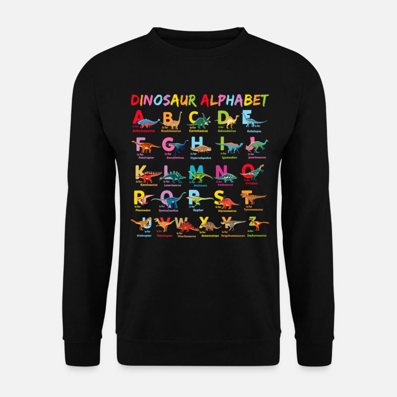 Alphabet Dinosaurier Alphabet Child - Unisex Pullover - Schwarz