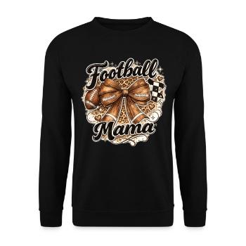 Football Maman Bow Leopard Sports de la fête des mères - Sweat-shirt Unisexe - noir - Devant - Alina (178cm) & Michal (187cm)