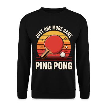 T-shirt de ping-pong Juste un match de plus - Sweat-shirt Unisexe - noir - Devant - Alina (178cm) & Michal (187cm)
