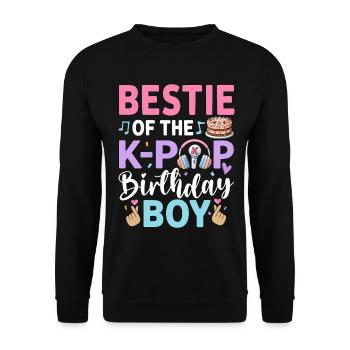 Bestie of The K-Pop Birthday Boy - Unisex Sweatshirt - black - Front - Alina (178cm) & Michal (187cm)
