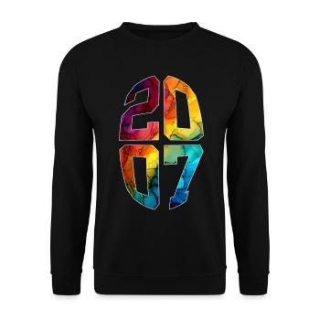 19 YEARS OLD 2007 19TH BIRTHDAY - Unisex Sweatshirt - black - Front - Alina (178cm) & Michal (187cm)