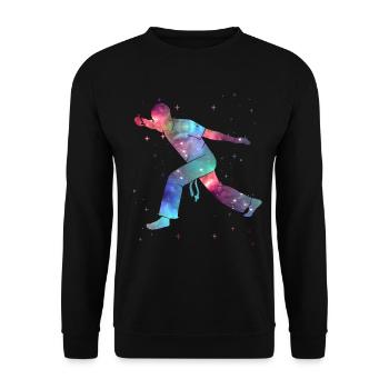 Capoeira Arts Martiaux Espace Kids Capoerista - Sweat-shirt Unisexe - noir - Devant - Alina (178cm) & Michal (187cm)