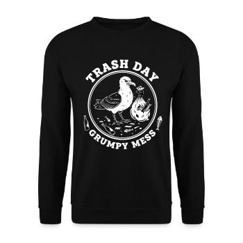 Journée des déchets de mouette Déchets - Sweat-shirt Unisexe - noir - Devant - Alina (178cm) & Michal (187cm)