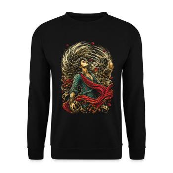 Bollywood - Unisex Sweatshirt - black - Front - Alina (178cm) & Michal (187cm)