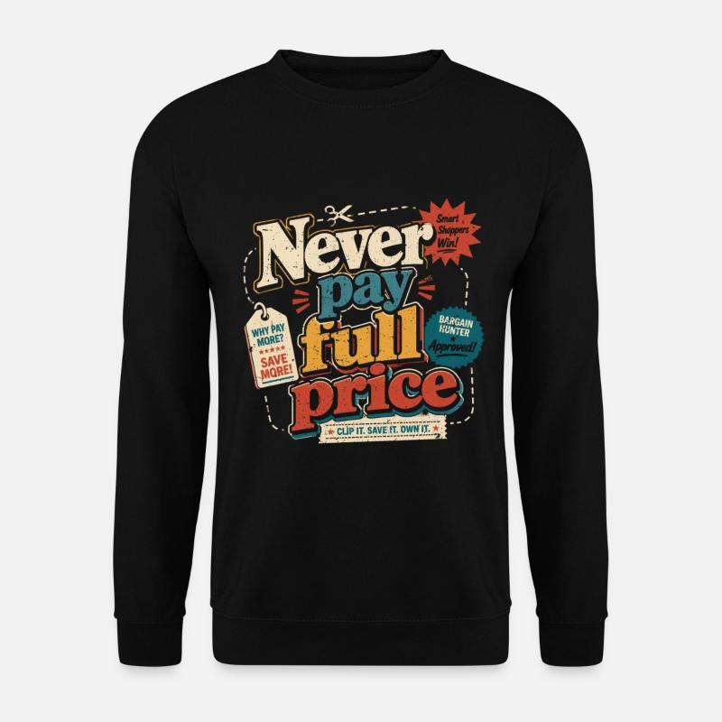 Couponing Coupon Gutscheine - Unisex Pullover - Schwarz