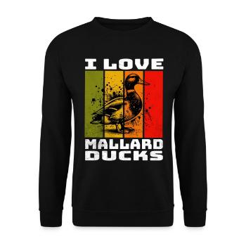 Canard colvert stockente - Sweat-shirt Unisexe - noir - Devant - Alina (178cm) & Michal (187cm)