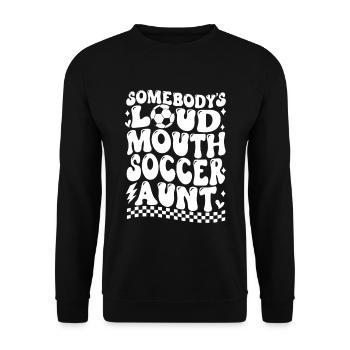 La tante de foot bruyante de quelqu’un - Sweat-shirt Unisexe - noir - Devant - Alina (178cm) & Michal (187cm)