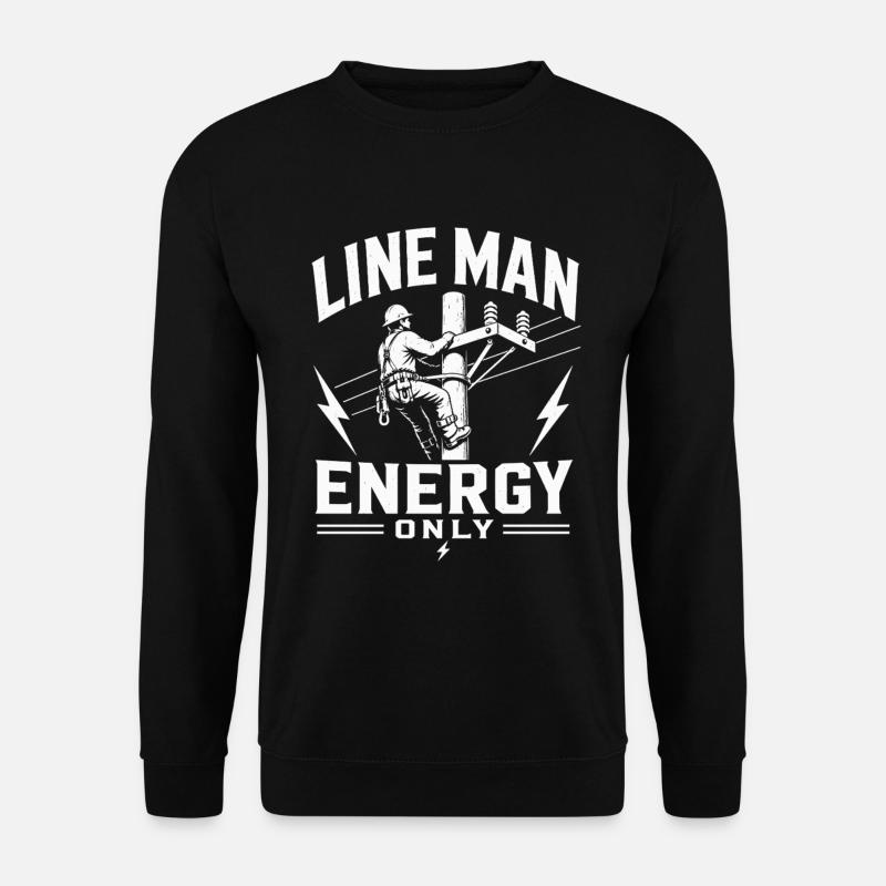 Technik Ingenieur Elektriker Lineman Design - Unisex Pullover - Schwarz