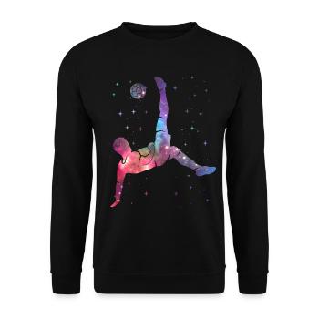 Soccer Soccer Players Space Kids Soccer Players - Unisex Sweatshirt - black - Front - Alina (178cm) & Michal (187cm)