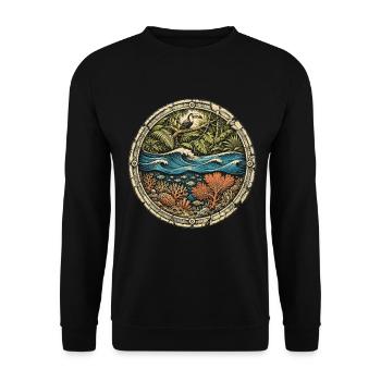 Belize Belizean Root - Unisex Sweatshirt - black - Front - Alina (178cm) & Michal (187cm)
