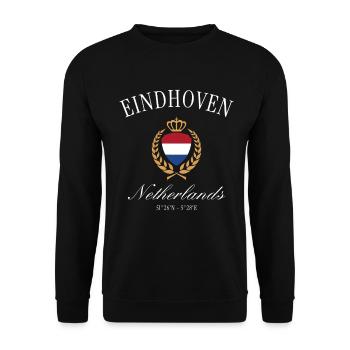 Eindhoven Wappen Krone Niederlande Reise Souvenir - Unisex Pullover - Schwarz - Vorne - Alina (178cm) & Michal (187cm)