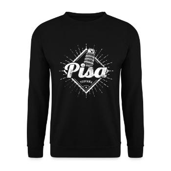 Pisa schiefer Turm Toskana in Italien Souvenir - Unisex Pullover - Schwarz - Vorne - Alina (178cm) & Michal (187cm)