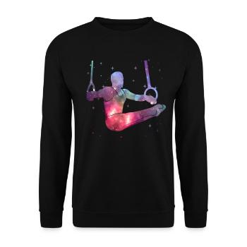 Gymnastique Gymnastique Ring Gymnastique Gymnastique Spatiale - Sweat-shirt Unisexe - noir - Devant - Alina (178cm) & Michal (187cm)