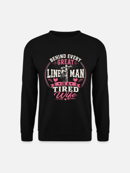 Lineman Love Cable Electricity Technology - Unisex Sweatshirt - black