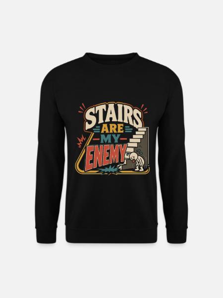 Asthma Asthmatic Stairs Are My Enemy - Unisex Sweatshirt - black
