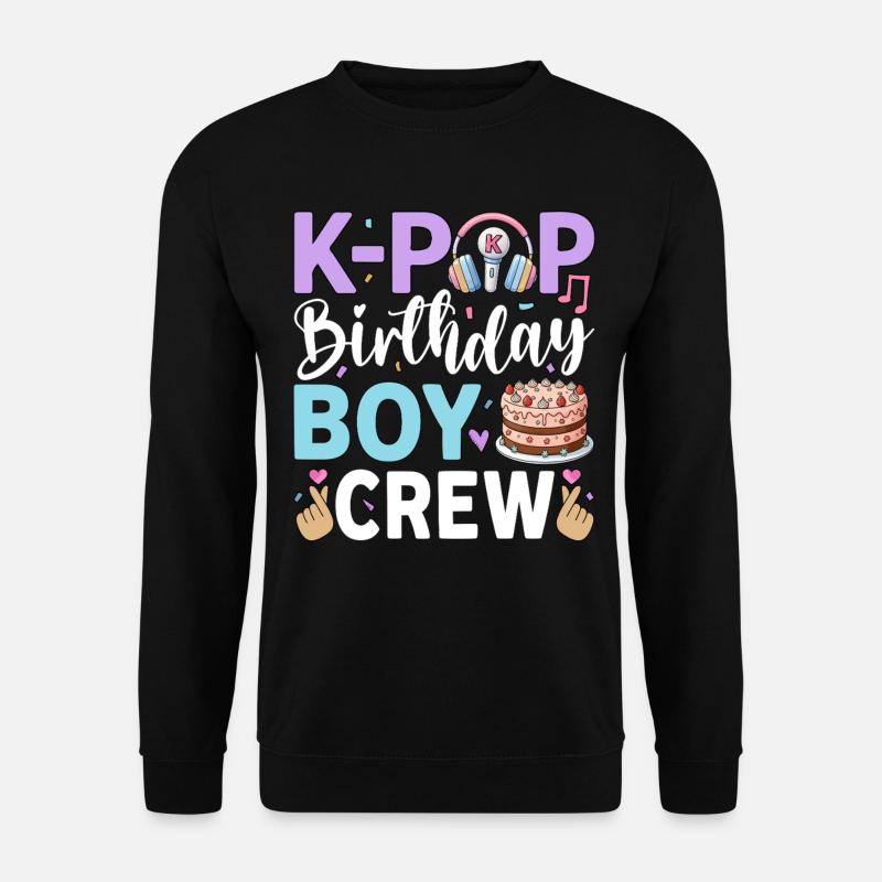 K-Pop Birthday Boy Crew - Unisex Sweatshirt - black