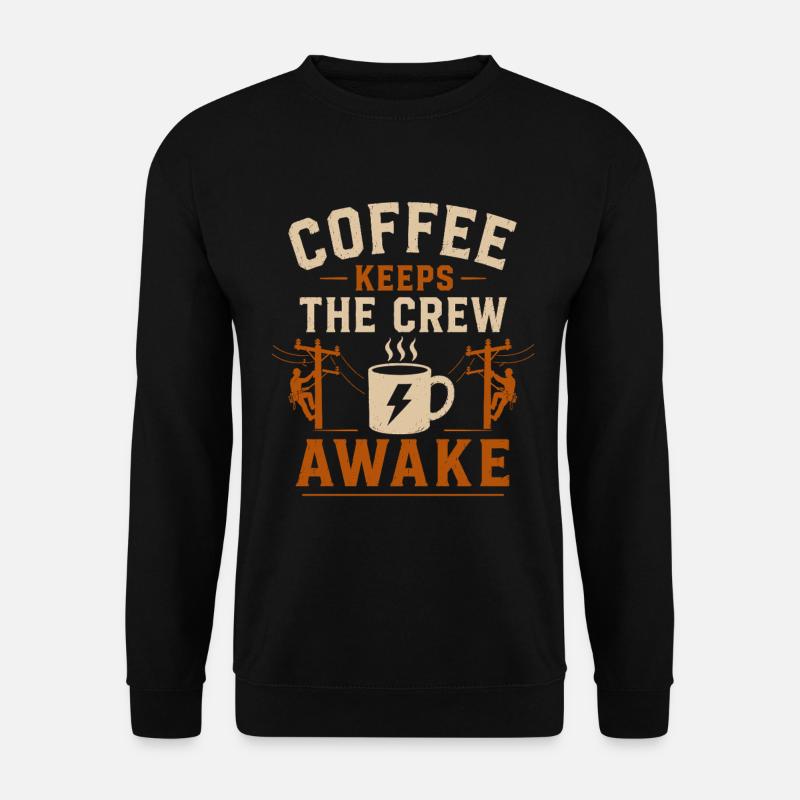 Elektriker Technik Kaffee Energie - Unisex Pullover - Schwarz