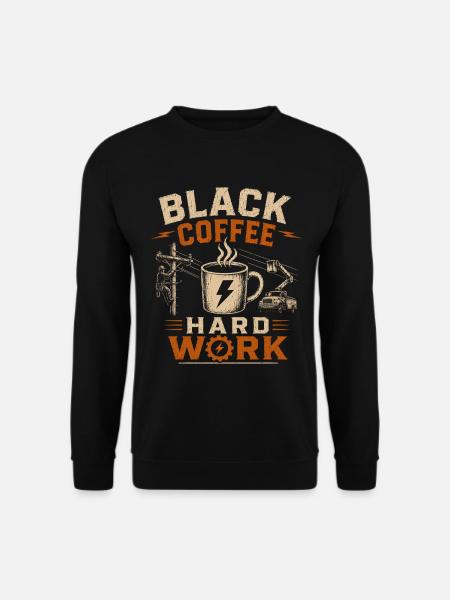 Café devant la ligne électrique - Sweat-shirt Unisexe - noir