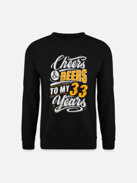 33e anniversaire - Sweat-shirt Unisexe - noir