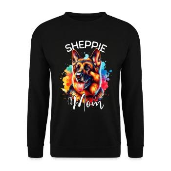 German Shepherd Mama - Unisex Sweatshirt - black - Front - Alina (178cm) & Michal (187cm)