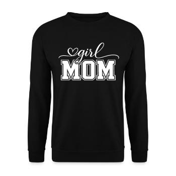 Daughter Mom | Mother's Day Humor Gift - Unisex Sweatshirt - black - Front - Alina (178cm) & Michal (187cm)